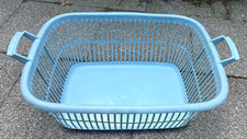 Wäschekorb DDR Kunststoff KORB vintage shabby 58/38/19cm /P21.9/3