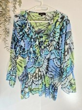 Bunt gemusterte Chiffonbluse