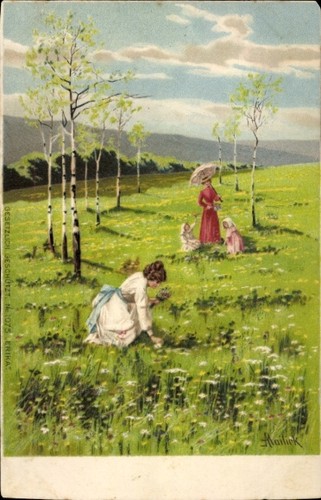 Künstler mailick frauen - ak,