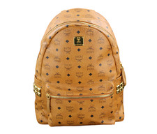 MCM Rucksack Tasche STARK cognac braun gold Nieten LARGE UNISEX
