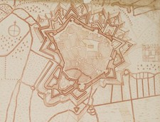 P. SCHENK (1660-1718), Festungsplan von Béthune, um 1712, KSt. Barock 1700-1749