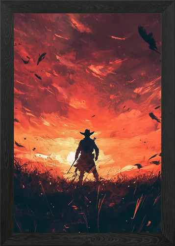 Lone cowboy silhouette - lone,