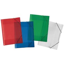 VELOFLEX Sammelmappe A3 Crystal transparent rot blau grün mit Gummizug [wählbar]