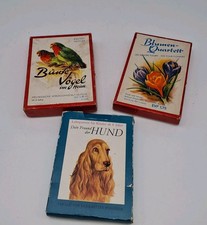  DDR Quartett 3x  Kartenspiel  Komplett Hund, Vögel, Pflanzen 