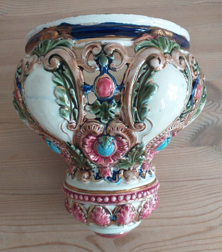 Petroleum lampe majolika - -,