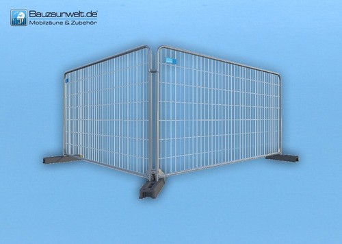 Bauzaun mit rundrahmen 10er - rundrahmen,