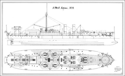 Sms sachsen - sachsen, (1880)
