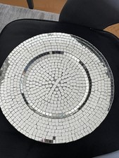 2 Platzteller/Schale, 36 cm, Spiegelglas-Mosaik