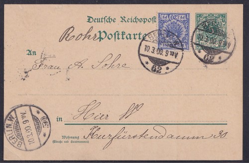 79113 berlin 1900 ganzsache - berlin,