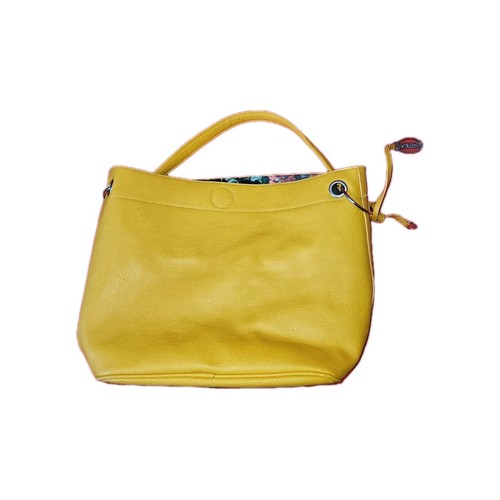 Gelber shopper mit geldbörse - gelber,