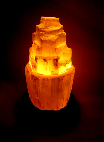 Selenit kristall lampe - selenit, kristall-lampe