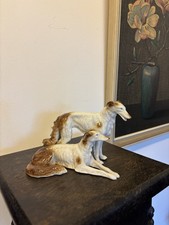 Porzellan Windhunde, 2 Barsoi