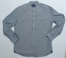 McNeal Hemd Herren L 42 tailliert dunkelblau weiß gestreift Stehkragen neuwertig
