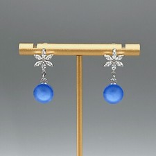 Blümchen Ohrringe mit Swarovski® Kristall Statement Ohrringe Geschenk Neu