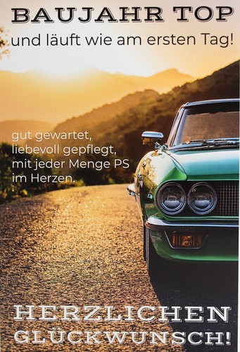 Auto geburtstagskarte mann - auto,