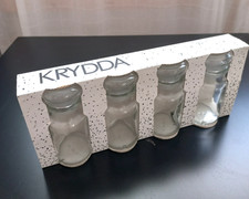 KRYDDA Gewürzdosen Set (4 Stk., 11 cm) – minimalistisches Design, Italien