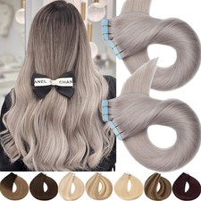 60 Stück Tape in Haar Extensions Remy Echthaar Haarverlängerung Weft 2,5g Tresse