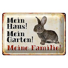 Blechschild Hase 30x20cm mein