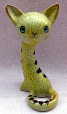 Sehr seltene Walter Bosse Katze Karlsruher Majolika 50er Jahre Keramik