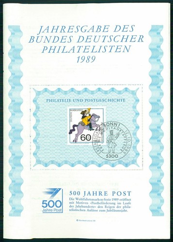 Brd jahresgabe bdph 1989 - jahresgabe,