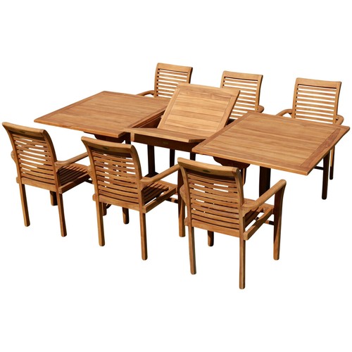 Teak set gartengarnitur - teak, tobago