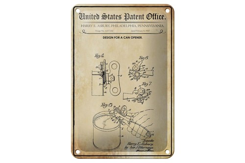 Blechschild patent 12x18 - blechschild, cm