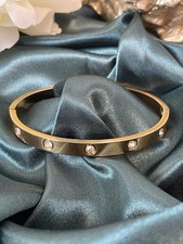 Damen Armreif Armbänder 18k vergoldet Edelstahl Frauen Wasserfest Modeschmuck 