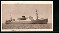 Passagierschiff Warwick Castle, The Union-Castle Line, Ansichtskarte 