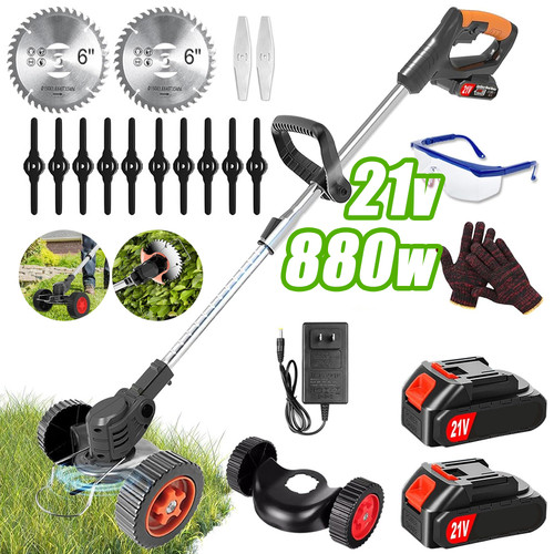 21v 880w akku rasentrimmer mit - akku-rasentrimmer,