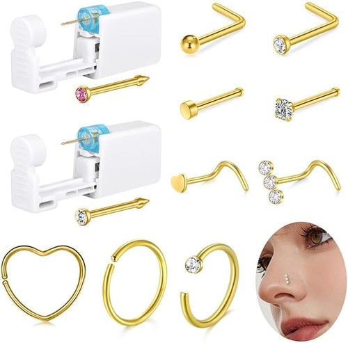 12pcs nasenpiercing selber - 12pcs,