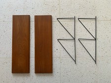 Teak String Regal Holz Metall