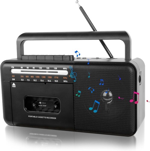 Vintage cassette recorder mit - cassette,