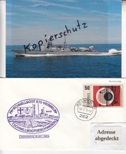 P 6123 Schnellboot S73 HERMELIN, Bundesmarine, Beleg + Foto,Schiffspost Indienst