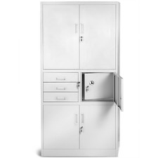 Aktenschrank mit Tresor Büroschrank Metallschrank Stahlschrank 3 Schubladen