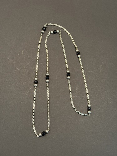 Vintage endloskette 835 - vintage, silber