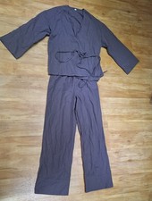 Hausanzug Sportanzug Gr . S/M *neu* grau Baumwolle Wickeljacke + Hose