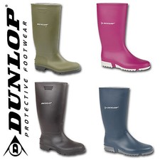 Damen Herren Dunlop Jagd wasserdicht Wellies Garten Festival Wellington Stiefel