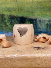 Handmade Zirben-Windlicht von Loving Wood Design