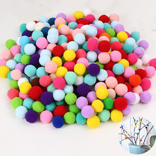 500 Bunte Pompons 10mm Mini Filzkugeln Flauschige Bommeln für Basteln und Deko