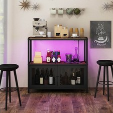 Coffee Bar Cabinet with LED