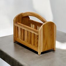 Holz Zeitungsständer Korb Magazinhalter Zeitung Ständer Ablage Akazie Massiv neu