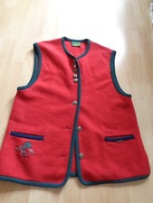 Geiger Wolle Weste Jacke Gr. 42  Schurwolle 100%  Rot neuwertig