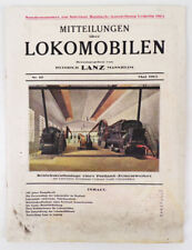 Mitteilungen über Lokomobilen Heinrich Lanz Mannheim Nr 10 Mai 1913 Rarität 