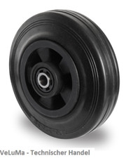 Vollgummi Rad schwarz 80 mm