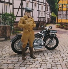 Spur G Figuren historische Reisende Biker Motorradfahrer 1/24 1/22,5 bemalt