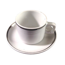 PICCO Espressotasse Tasse mit Untertasse Silberrand