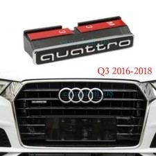 Für Audi Q3 2016-2018 Schwarz Quattro Emblem Geeignet Grilllogo Badge Auto