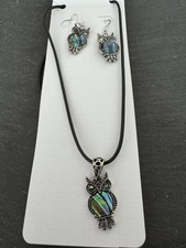 Abalone Eule Schmuck Set
