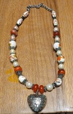 Trachten Kette Herz Mit Perlen