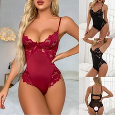 Damen Sexy Dessous Rot Spitze